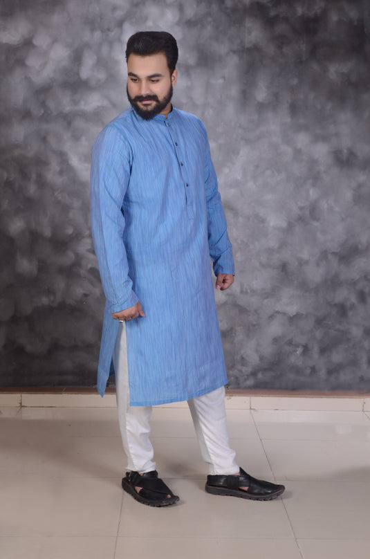 Studio One Presents Premium Quality Khaddar Kurta Summer Cool|Blue Cornflower Color