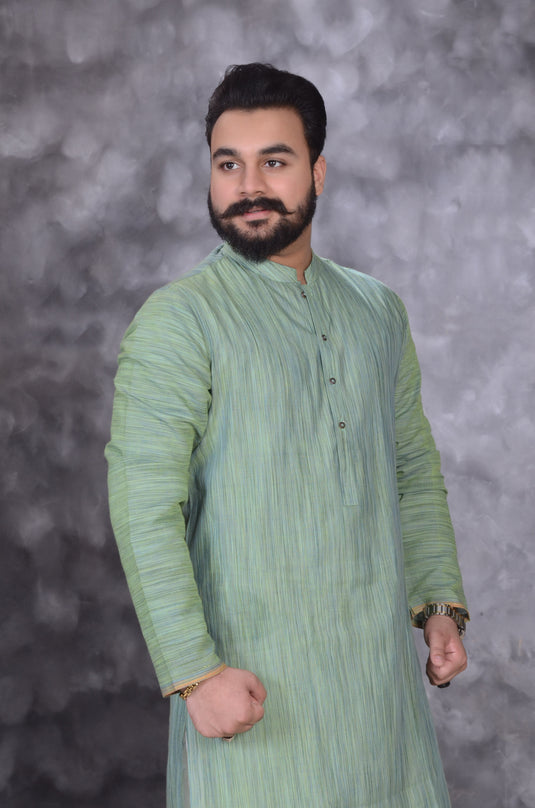 Studio One Presents Premium Quality Khaddar Kurta Summer Cool|Olive Cool Color